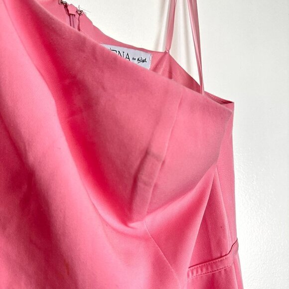 MAC DUGGAL One Shoulder Puff Sleeve Gown in Rose Pink Size US 14 - Picture 4 of 10